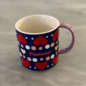 Anthropologie Pamour Hearts Mug